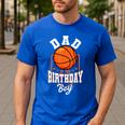 Dad Of The Birthday Boy Basketball Theme Bday Party Men's Casual T-Shirt Royal Blue