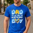 Dad Of The Birthday Boy Blue Dog Family Matching Men's Casual T-Shirt Royal Blue