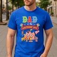 Dad Of The Birthday Boy Carnival Circus 1st Birthday Party Men's Casual T-Shirt Royal Blue