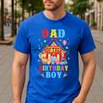 Dad Of The Birthday For Boy Circus Carnival Theme Party Men's Casual T-Shirt Royal Blue