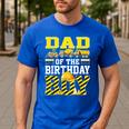 Dad Of The Birthday Boy Construction Truck Men's Casual T-Shirt Royal Blue
