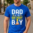 Dad Of The Birthday Boy Construction Worker Bday Men's Casual T-Shirt Royal Blue