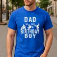 Dad Of The Birthday Boy Dirt Bike B-Day Party Men's Casual T-Shirt Royal Blue
