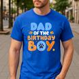 Dad Of The Birthday Boy Dog Lover Family Matching Men's Casual T-Shirt Royal Blue