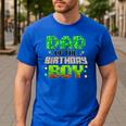 Dad Of The Birthday Boy Family Gaming Pixel Birthday Party Men's Casual T-Shirt Royal Blue