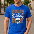 Dad Of The Birthday Boy Football Party Family Matching Men's Casual T-Shirt Royal Blue