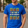 Dad Of The Birthday Boy Gamer Pixel Birthday Party Matching Men's Casual T-Shirt Royal Blue