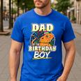 Dad Of Birthday Boy Kids Reptile Birthday Party Men's Casual T-Shirt Royal Blue