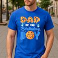 Dad Of The Birthday Boy Milk And Cookies 1 Year Old Men's Casual T-Shirt Royal Blue