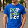 Dad Of The Birthday Boy Soccer Player Game Day Men's Casual T-Shirt Royal Blue