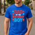 Dad Of The Birthday Boy Spider Web Party Men's Casual T-Shirt Royal Blue