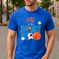 Dad Of The Birthday Boy Sports Matching Family Men's Casual T-Shirt Royal Blue