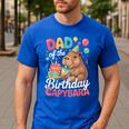 Dad Of The Birthday Capybara Boba Tea Girl Bday Party Family Men's Casual T-Shirt Royal Blue