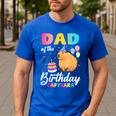 Dad Of The Birthday Capybara Girl Bday Party Family Men's Casual T-Shirt Royal Blue