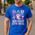 Dad Of The Birthday Cow-Girl Rodeo Cowgirl Bday Men's Casual T-Shirt Royal Blue