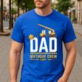 Dad Birthday Crew Construction Men's Casual T-Shirt Royal Blue