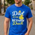 Dad Of The Birthday Duck Boy Rubber Duck Birthday Girl Men's Casual T-Shirt Royal Blue Dad Of The Birthday Duck Boy Rubber Duck Birthday Girl Men's Casual T-Shirt Royal Blue