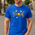 Dad Of The Birthday First Trip Around The Sun Bday Boy Men's Casual T-Shirt Royal Blue