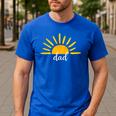 Dad Of The Birthday First Trip Around The Sun Birthday Men's Casual T-Shirt Royal Blue