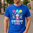 Dad Of The Birthday Girl Candy Family Bday Party Men's Casual T-Shirt Royal Blue