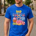 Dad Of The Birthday Girl Candyland Colorful Lollipop Party Men's Casual T-Shirt Royal Blue