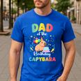 Dad Of The Birthday Girl Capybara Bday Party Family Men's Casual T-Shirt Royal Blue