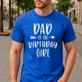 Dad Of The Birthday Girl Daddy & Daughter Bday Party Father Men's Casual T-Shirt Royal Blue