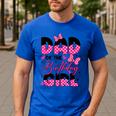 Dad Of The Birthday Girl Pink Family Birthday Girls Party Men's Casual T-Shirt Royal Blue