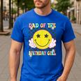 Dad Of The Birthday Girl Retro Family Matching Party Bday Men's Casual T-Shirt Royal Blue
