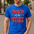 Dad Of The Birthday Girl Strawberry Family Matching Men's Casual T-Shirt Royal Blue
