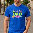 Dad Of The Birthday Girl Witch Family Party Decorations Men's Casual T-Shirt Royal Blue