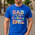 Dad Of The Birthday Ice Cream Family Matching Party Men's Casual T-Shirt Royal Blue