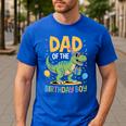 Dad Of The Birthday Party Outfit Dinosaur Squad Daddy Men's Casual T-Shirt Royal Blue