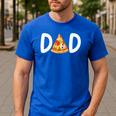 Dad Birthday Pizza 1st Birthday Pizza Family Matching Men's Casual T-Shirt Royal Blue