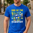 Dad Of The Birthday Scientist Matching Science Birthday Men's Casual T-Shirt Royal Blue