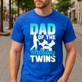 Dad Of The Birthday Twins Celebrate Cute Twin Father Daddy Men's Casual T-Shirt Royal Blue Dad Of The Birthday Twins Celebrate Cute Twin Father Daddy Men's Casual T-Shirt Royal Blue