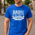 Dad Of The Birthday Twins Cute Twin Celebrate Father Daddy Men's Casual T-Shirt Royal Blue