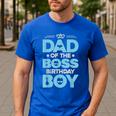 Dad Of The Boss Birthday Party Outfit Like A Boss Daddy Men's Casual T-Shirt Royal Blue