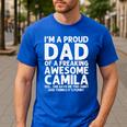 Dad Of CAMILA Father's Day Personalized Name Joke Men's Casual T-Shirt Royal Blue