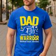 Dad Of A Childhood Cancer Warrior Childhood Cancer Awareness Men's Casual T-Shirt Royal Blue
