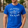 Dad Classic Car Graphic Men's Casual T-Shirt Royal Blue Dad Classic Car Graphic Men's Casual T-Shirt Royal Blue