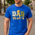 Dad Construction Excavator Kids Matching Family Party Men's Casual T-Shirt Royal Blue