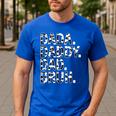 Dad Dada Daddy Bruh Papa Cow Daddy Love Cows Dad Cow Print Men's Casual T-Shirt Royal Blue