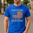 Dad From Daughter Awesome Like My Daughters Men's Casual T-Shirt Royal Blue
