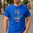 Dad By Day PC Gamer By Night For Gaming Dads Men's Casual T-Shirt Royal Blue