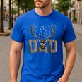 Dad Deer Hunting Camo Father Hunters Buck Camouflage Nature Men's Casual T-Shirt Royal Blue