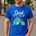 Dad To Be Dinosaur Baby Shower For Boy Men's Casual T-Shirt Royal Blue