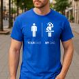 My Dad Is A DJ Disk Jockey DJ T-Shirt Men's Casual T-Shirt Royal Blue