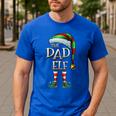 The Dad Elf Shirt Matching Family Dad Christmas Elf Men's Casual T-Shirt Royal Blue