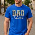 Dad Est 2026 Camo Old School Men Father's Day Dada Men's Casual T-Shirt Royal Blue